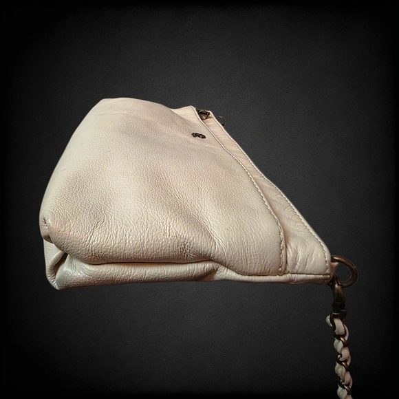 Elliott Lucca Ivory Leather Crossbody Bag Slim Shoulder Purse Minimalist Neutral - Picture 6 of 15